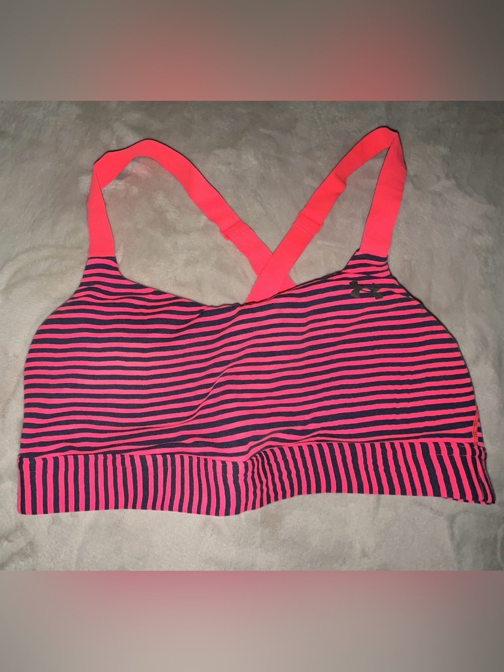 Under Armour Women's Neon Pink & Navy Stripe
